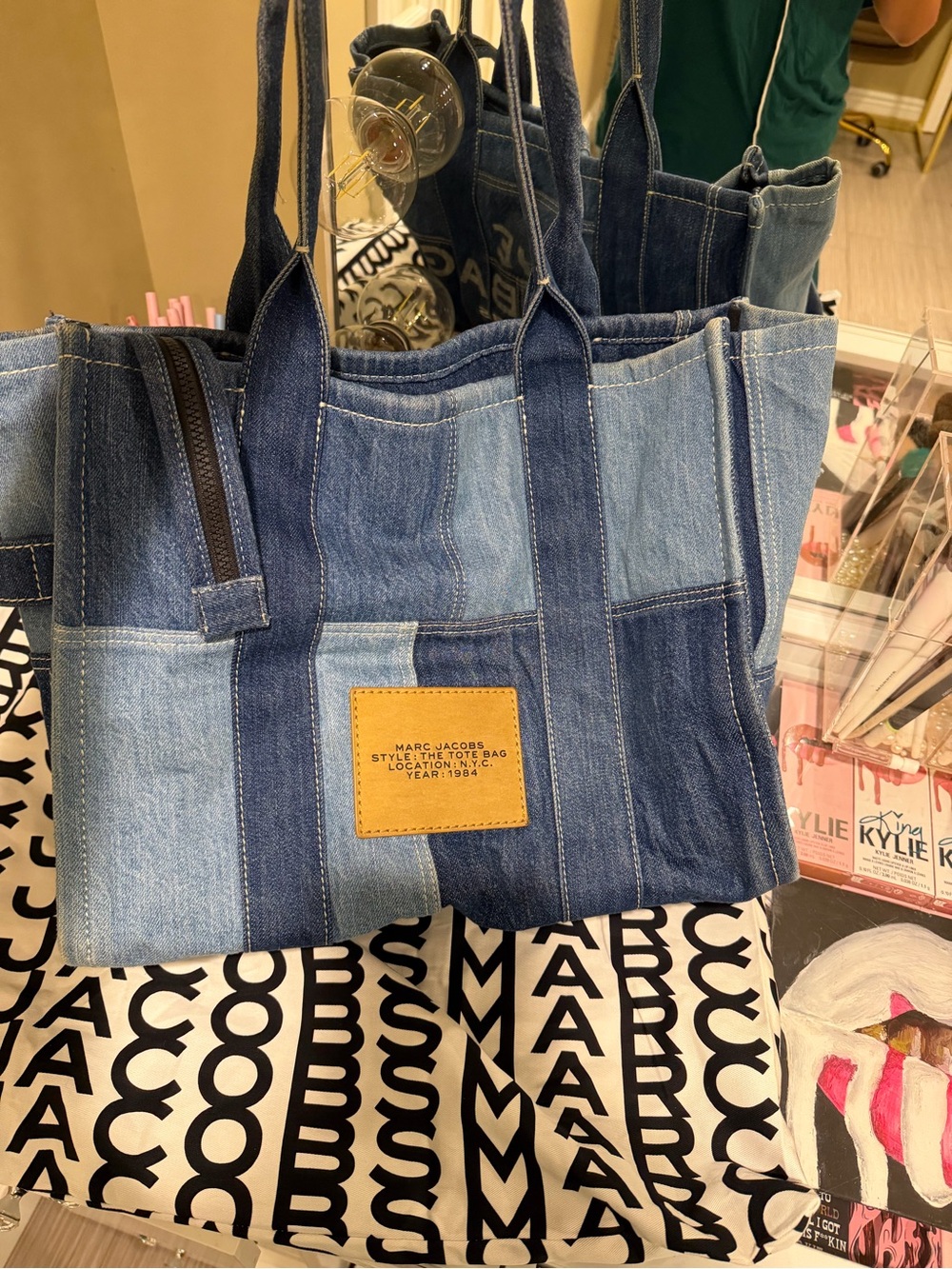 Marc Jacobs Blue Patchwork Denim Tote Bag - Picture 2 of 9